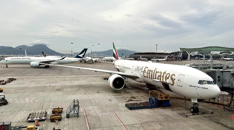 Emirates Boeing 777-300ER at HKG