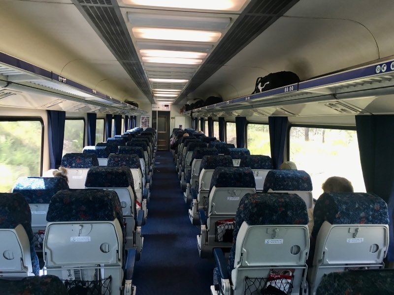 First Class seating on the NSW TrainLink XPT train