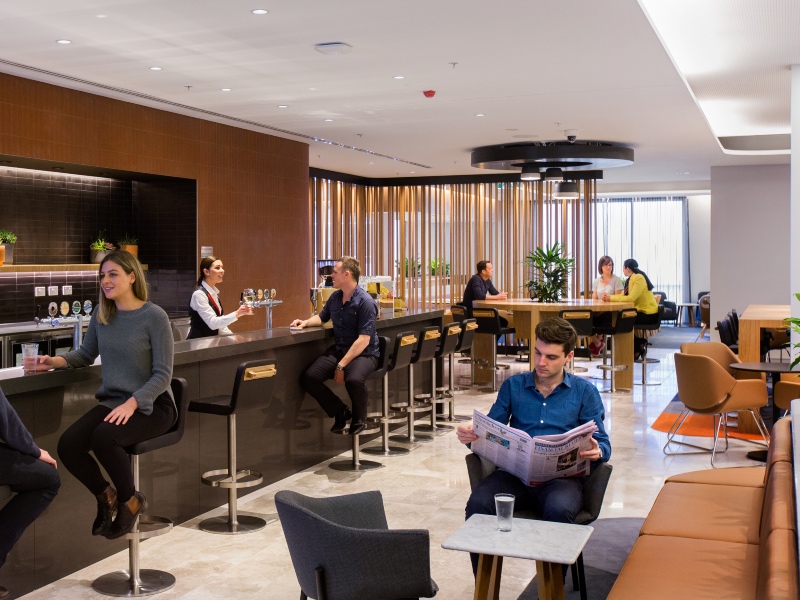Qantas domestic Business Lounge at Perth Airport