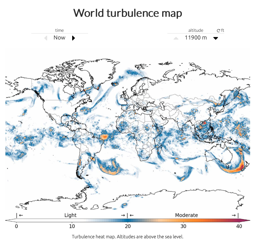 An example of Turbli's world turbulence heat map