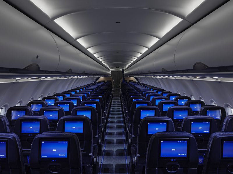 SAS Airbus A321LR Economy Class