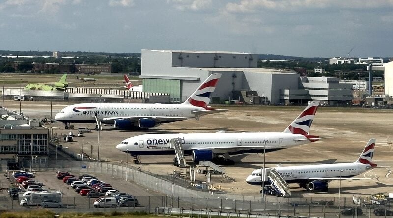 BA A380, 777 and A321 at LHR