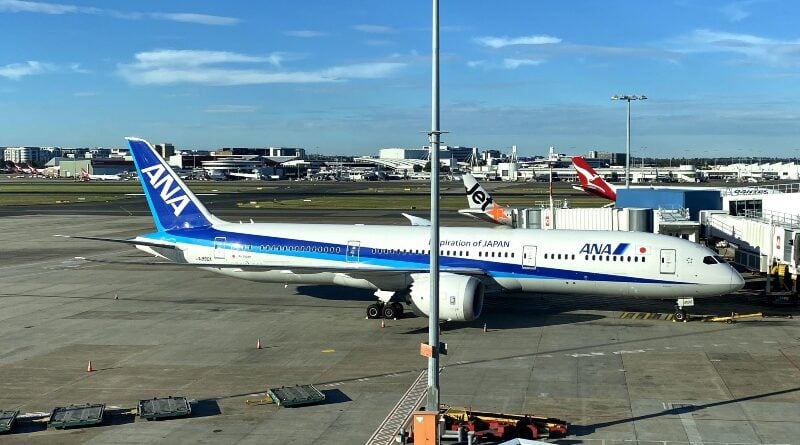 All Nippon Airways (ANA) Boeing 787 at Sydney Airport