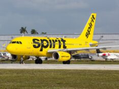 Fort Lauderdale, Florida – April 6, 2019: Spirit Airlines Airbus A319 airplane at Fort Lauderdale airport (FLL) in the United States.