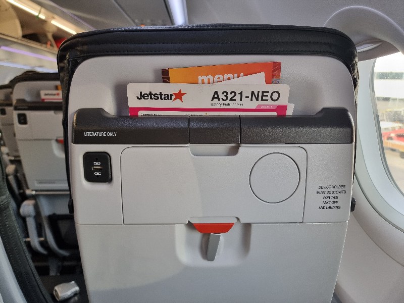 Jetstar A321neoLR Economy Class seatback