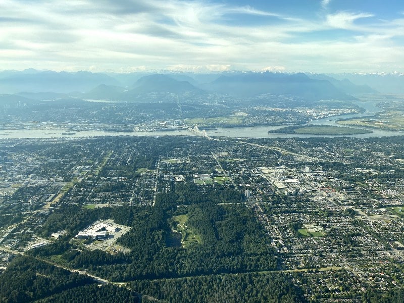 Landing in Vancouver, Canada