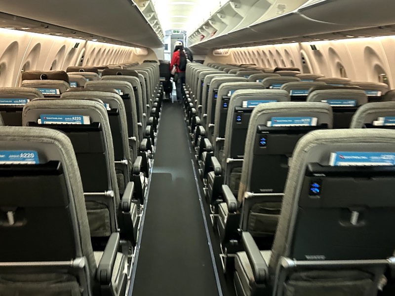 QantasLink A220 Economy cabin