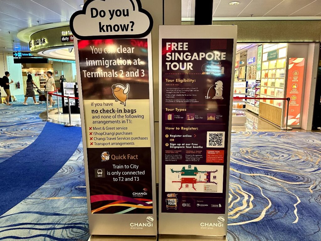 Register for a free transit tour in Terminals 2 or 3 at Changi Airport