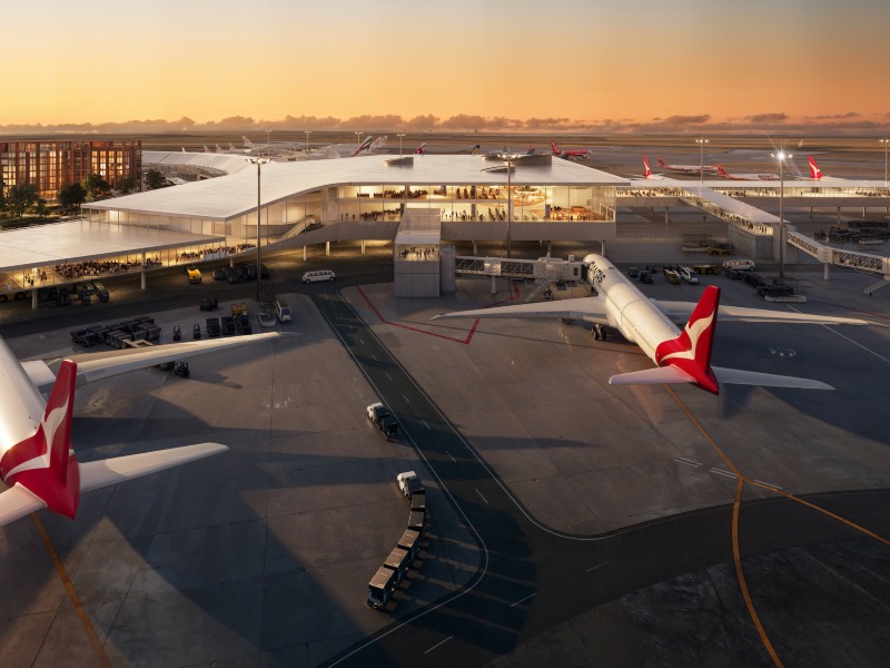 Perth Airport Central plans with Qantas and Jetstar to use the facility by 2031