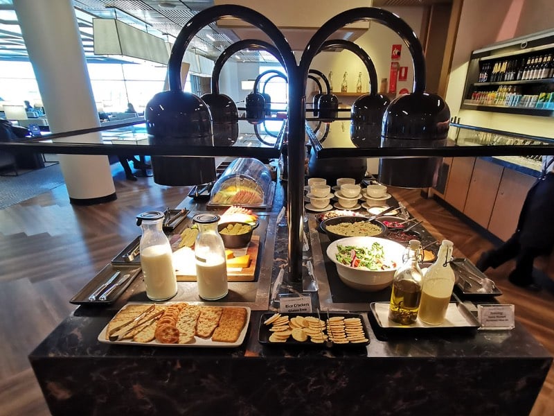 Buffet at the SilverKris Business Lounge in Sydney