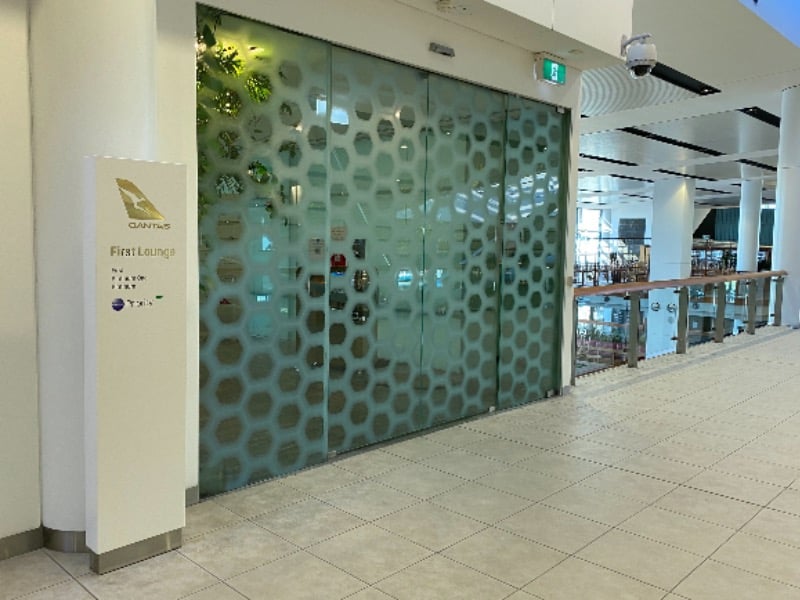 Entrance to the Sydney Qantas First Lounge