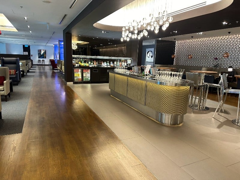 British Airways Singapore Lounge drinks selection