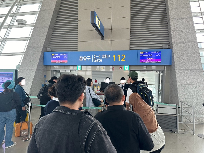 Scoot flight boarding at ICN airport