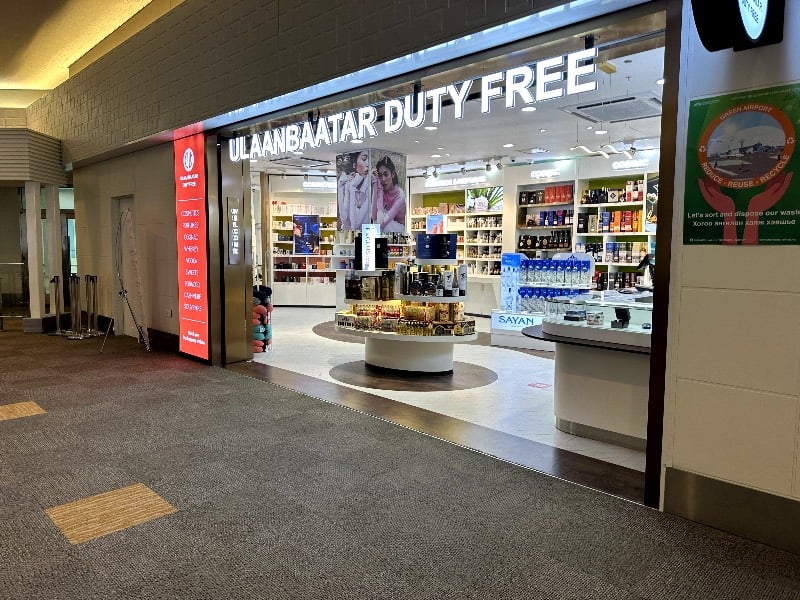 Ulaanbaatar duty free airport shop