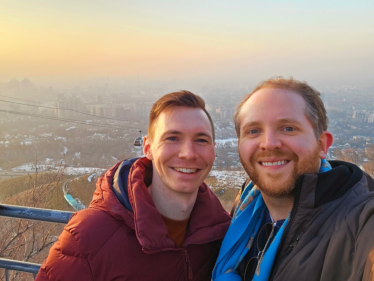 Matt Graham and Chris Chamberlin in Almaty, Kazakhstan