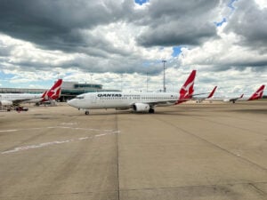 Qantas Boeing 737-800s at Brisbane Airport