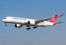 23-8-2023, Istanbul, Turkey. Turkish Airlines Airbus A350 "TC-LGF" landing on Runway 34L at Istanbul Airport