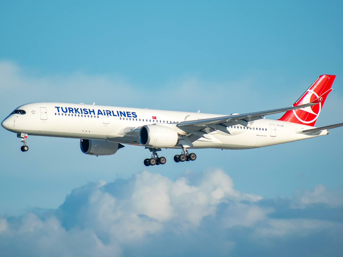 Lapu-Lapu City, Cebu, Philippines - 06-24-2022: Turkish Airlines Airbus A350 on final approach 2220361775 Shutterstock download