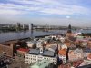 RIGA St Peter's view to river and suspension bridge.jpg