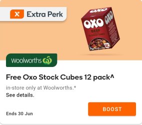 Free oxo stock cubes from Everyday Rewards Extra perk