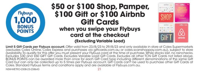 Bonus 10% on Ultimate Gift Cards (Excl. Variable Load)  20x Everyday  Rewards Points on $50 Uber & Apple Gift Cards @ BIG W - OzBargain