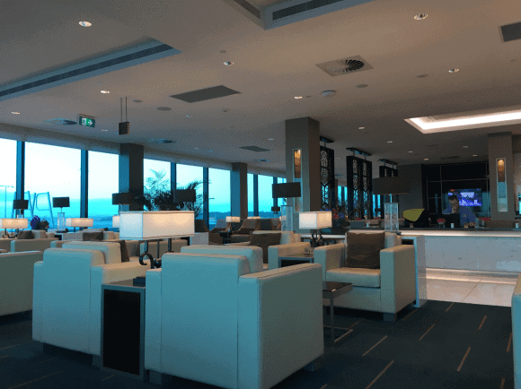 Seating in the Melbourne Emirates Lounge