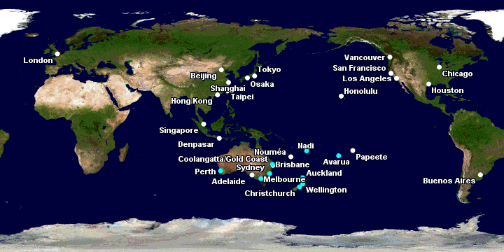 Air New Zealand international lounge locations