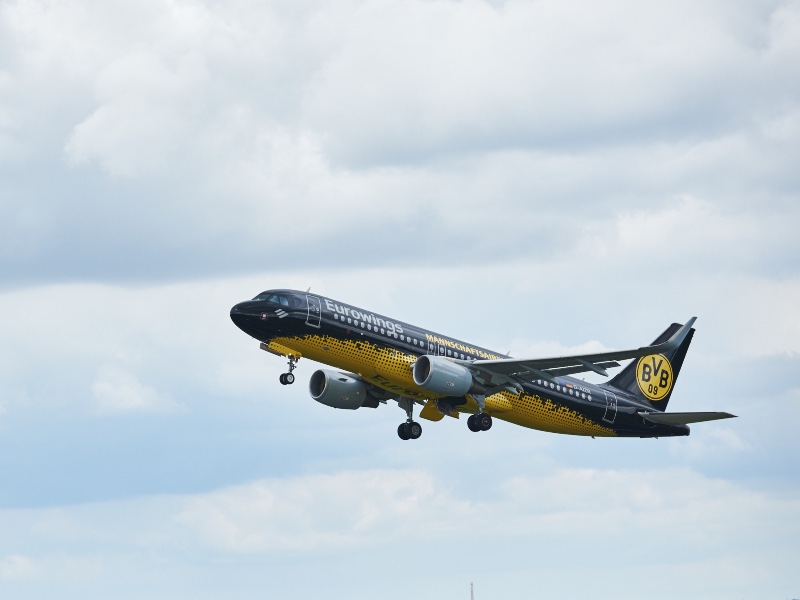 Eurowings A320 in BVB football team livery